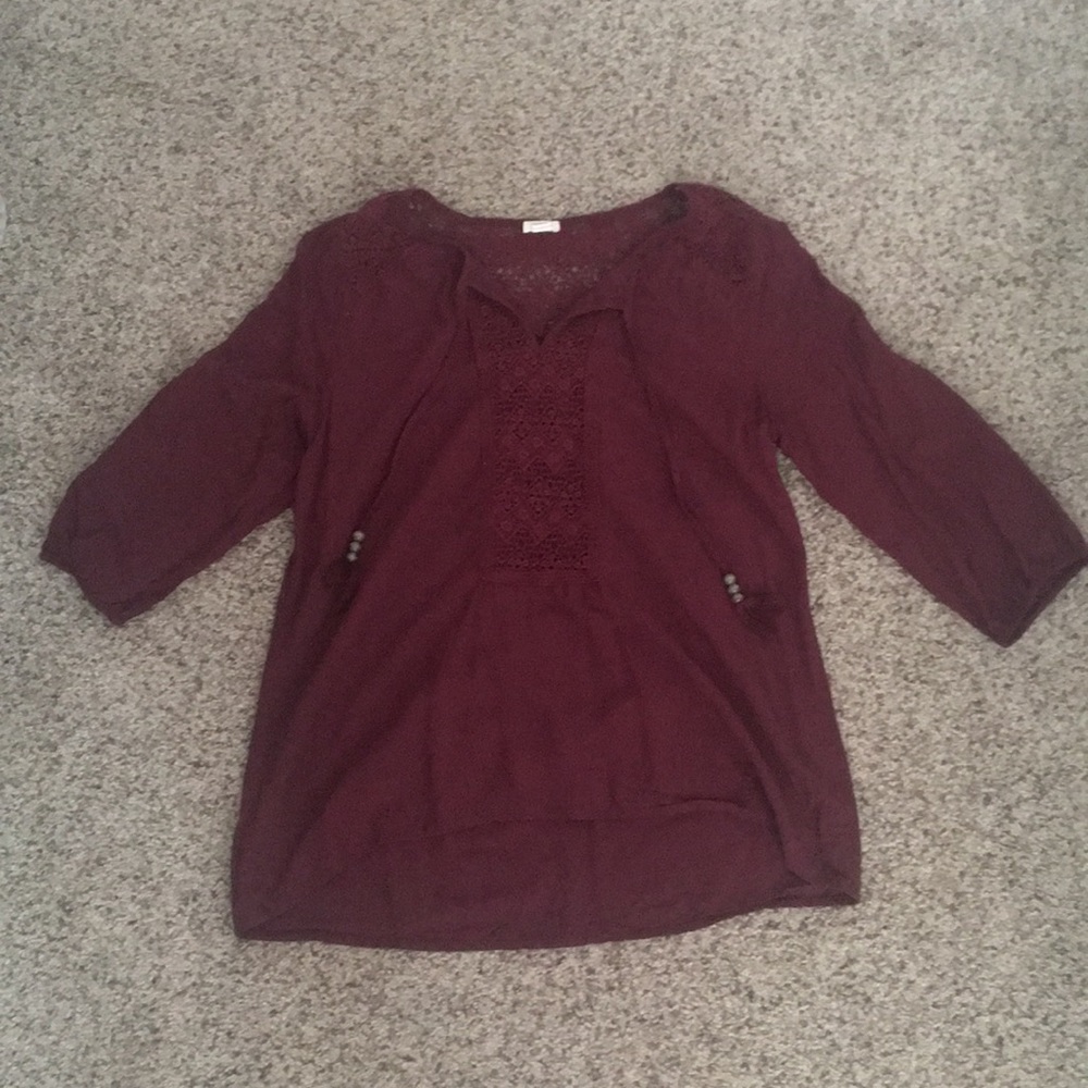 Maroon Petite top